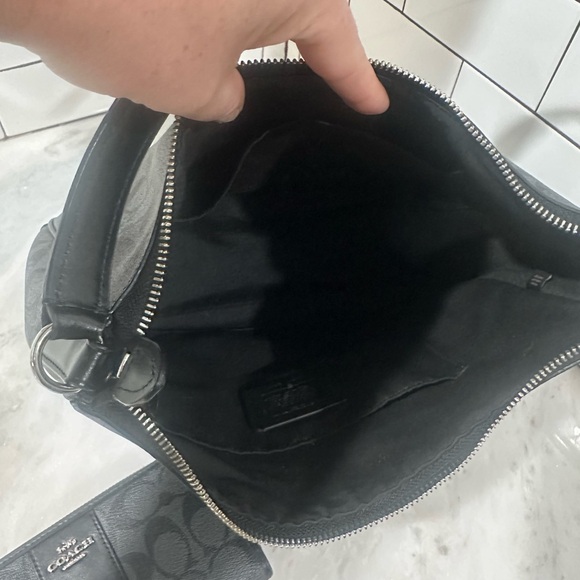 Coach Black and Gray Signature Bag and Wallet Set - Picture 12 of 14
